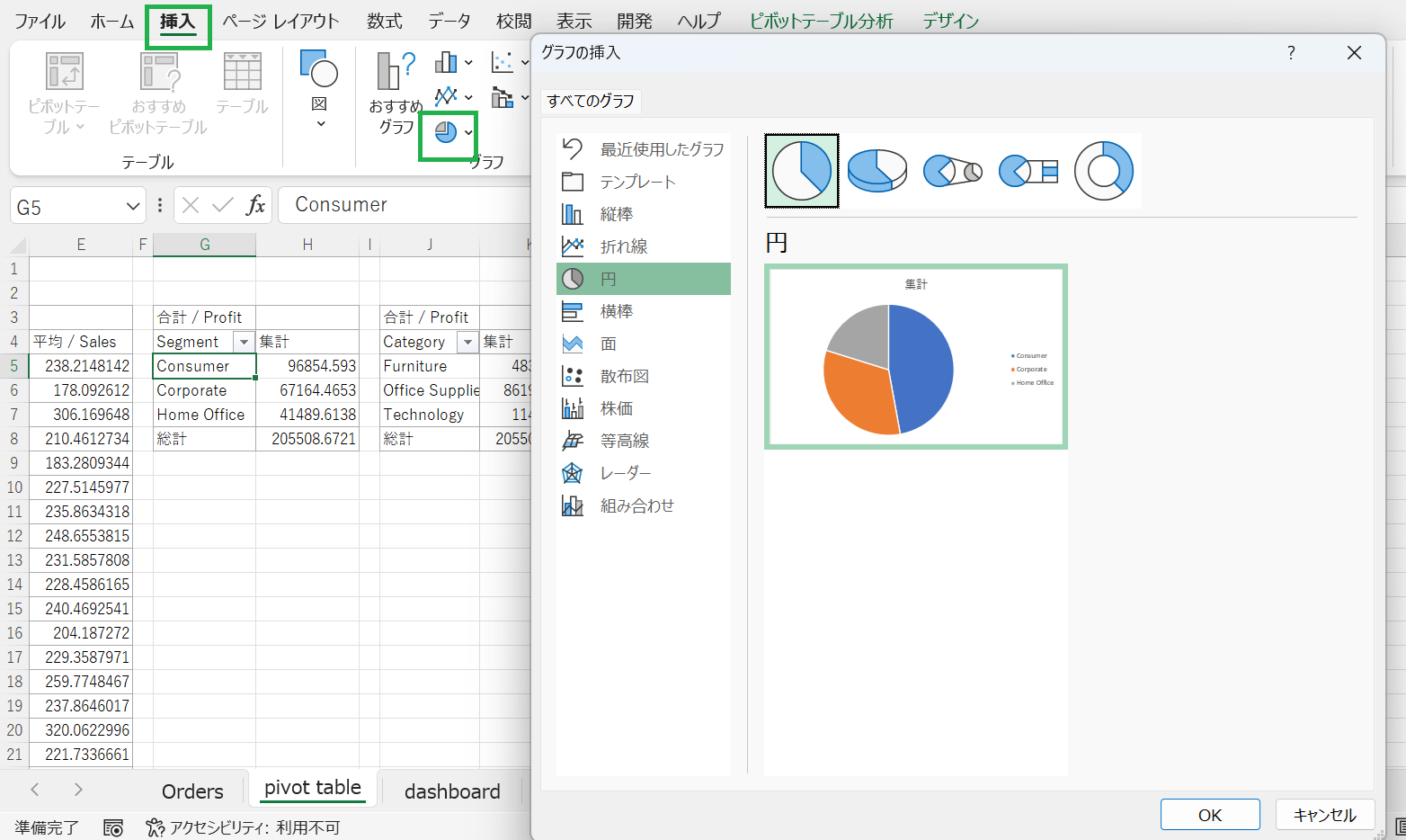 Excel活用法(3) ダッシュボード型レポートの作成