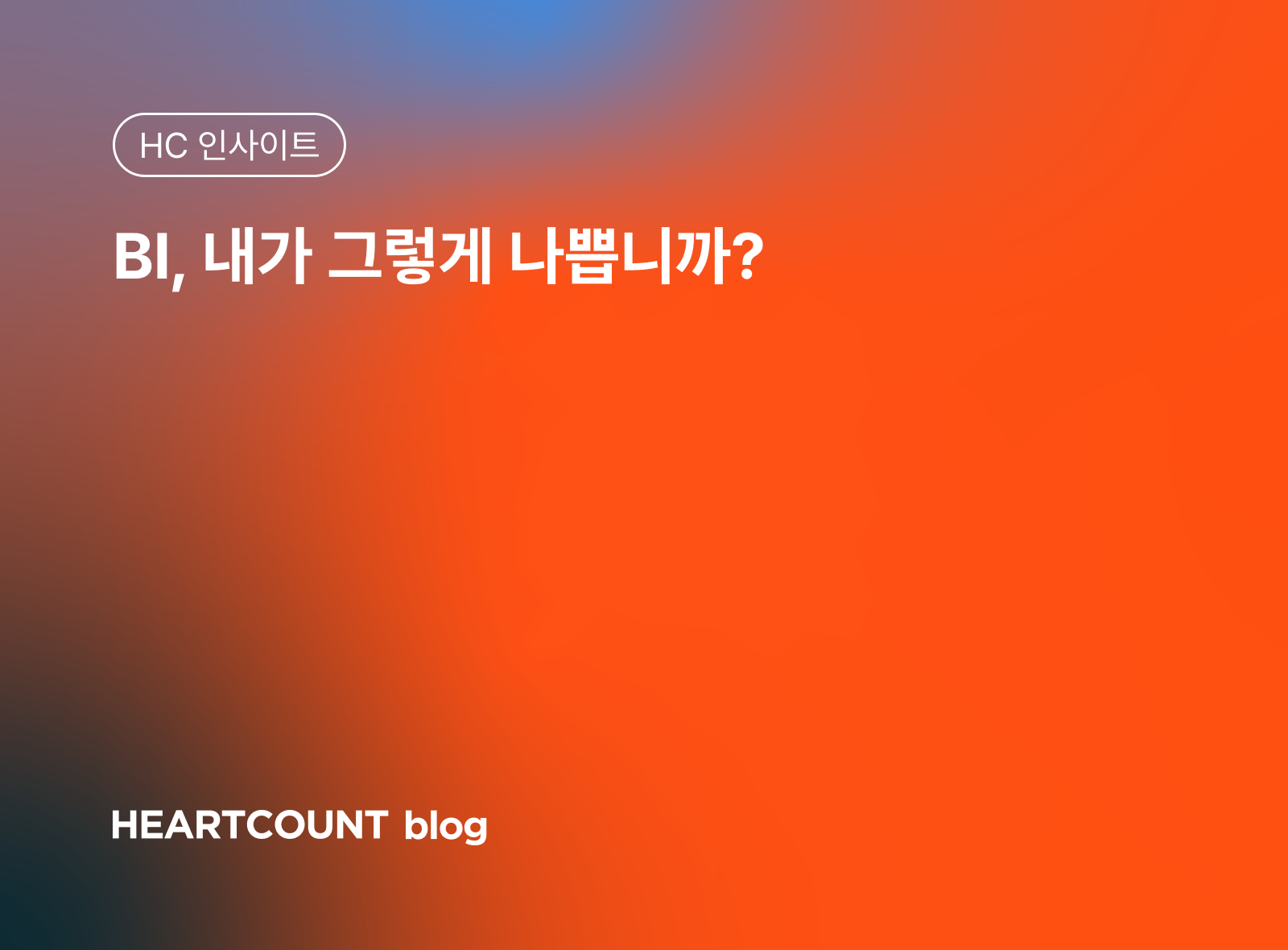 BI, 내가 그렇게 나쁩니까?