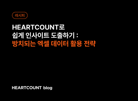 방치되는 엑셀 데이터 활용 전략: HEARTCOUNT로 쉽게 인사이트 도출하기
