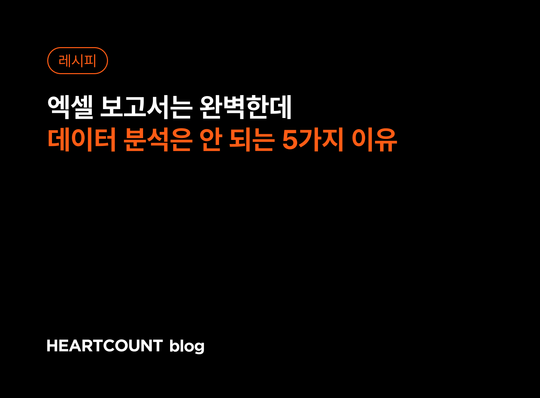 엑셀 보고서는 완벽한데 데이터 분석은 왜 안될까?